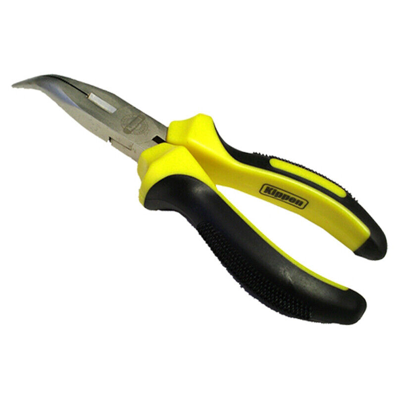 PINZA A BECCHI SEMI TONDI CURVI 150 MM. IN ACCIAIO