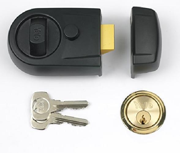 Yale Locks Y3 - Serratura moderna Nightlatch, finitura nera, 60 mm