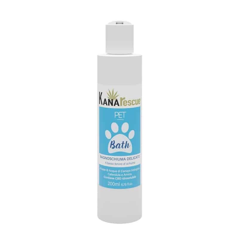 KANARESCUE Pet Bath 200 ml → Bagnoschiuma estratto Canapa con proprietà Lenitive