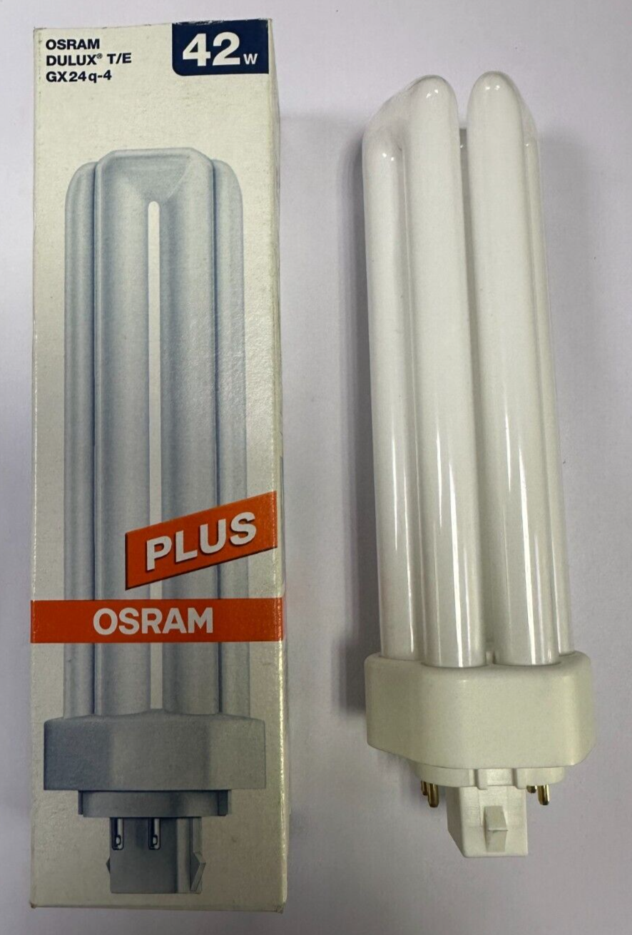 4x 42W=200W OSRAM Bassa Energia GX24Q-4 4 Pin 2700K Lampada Bianco Caldo 827
