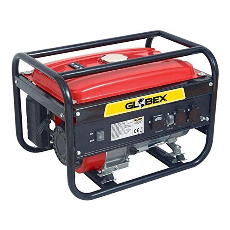 Generatore di Corrente a Benzina 2200W 4 kW 5,4 Hp 2 prese 230V GX2500 GE Globex
