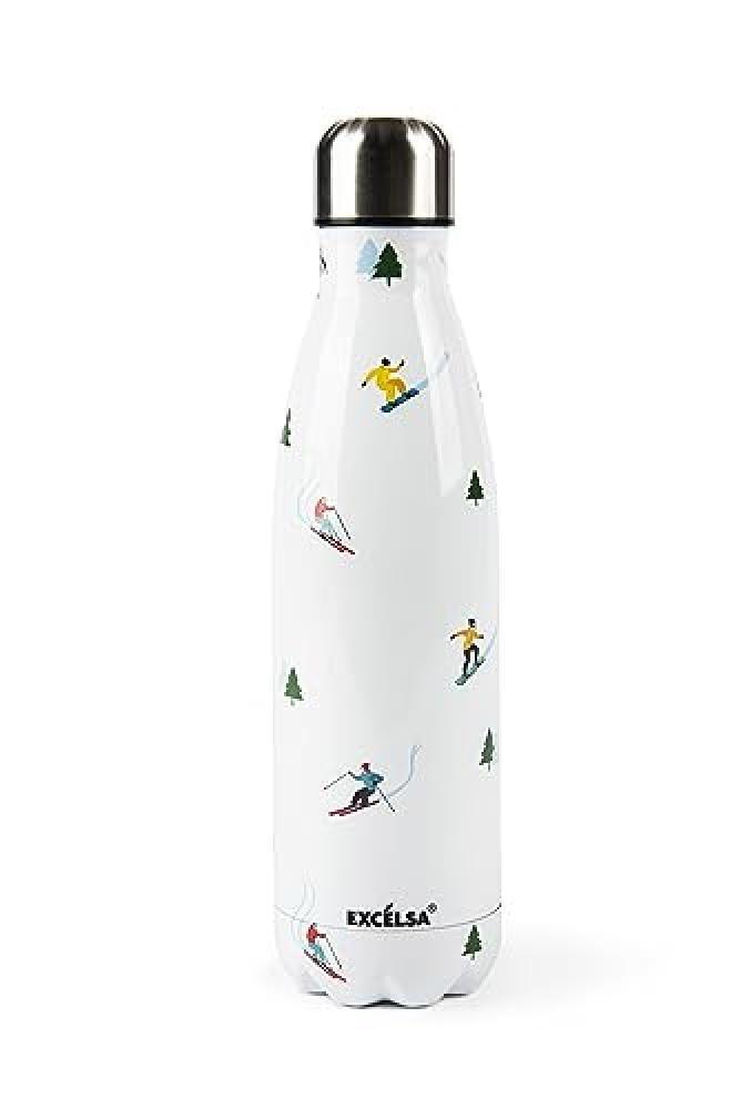 (TG. 50 Cl.) Excelsa Cortina Bottiglia Termica, 50 Cl., Bianca, Acciao INOX - NU