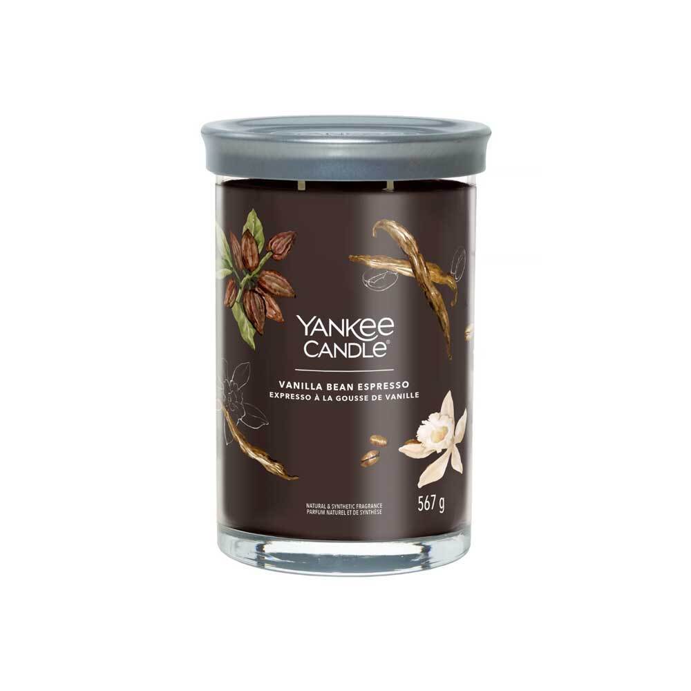 YANKEE CANDLE CANDELA TUMBLER GRANDE VANILLA BEAN ESPRESSO