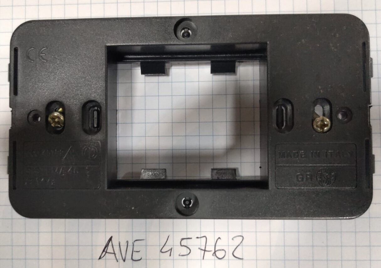 AVE 45762 ARMATURA S45, 2 MODULI AFFIANCATI PER SCATOLA RETTANGOLARE