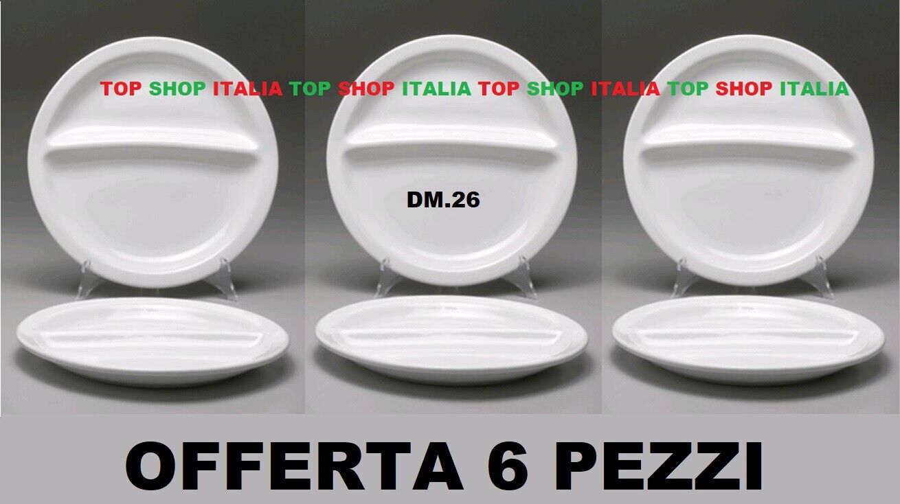 6 PEZZI PIATTO UNICO BIS DM.26 ALL'AMERICANA PER PRIMO SECONDO PORCELLANA 8 2023