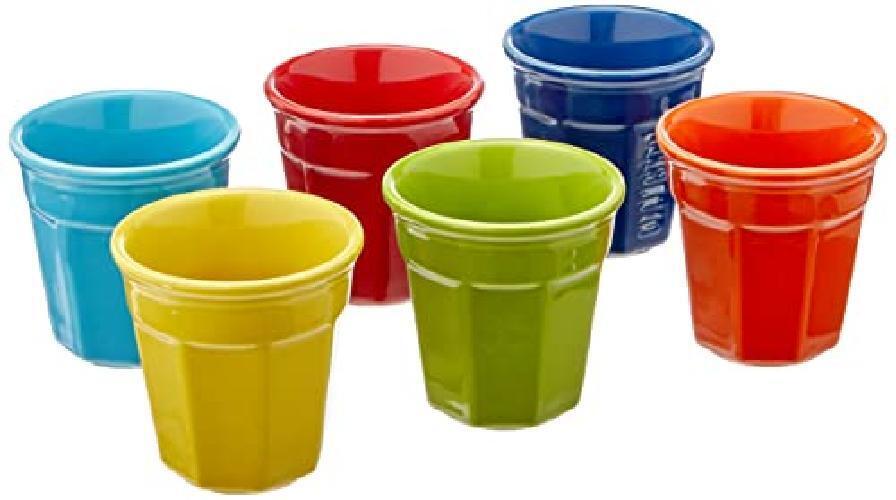 Bialetti Bicchierini Bialetti Set 6 Bicchierini Multicolor, Porcellana, Colorati