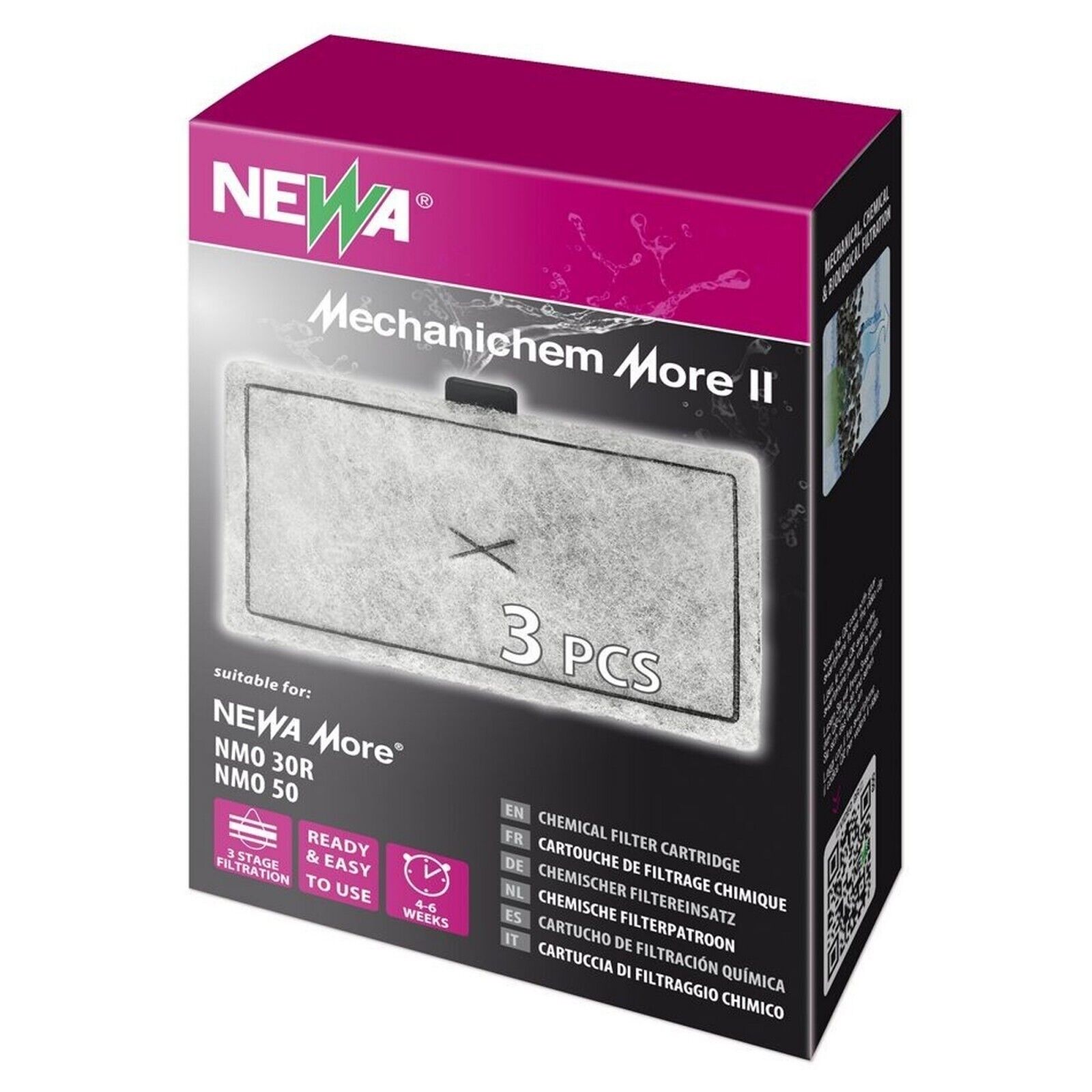 Newa Mechanichem More II Cartuccia Carbone 3 pz more 30 reef e 50