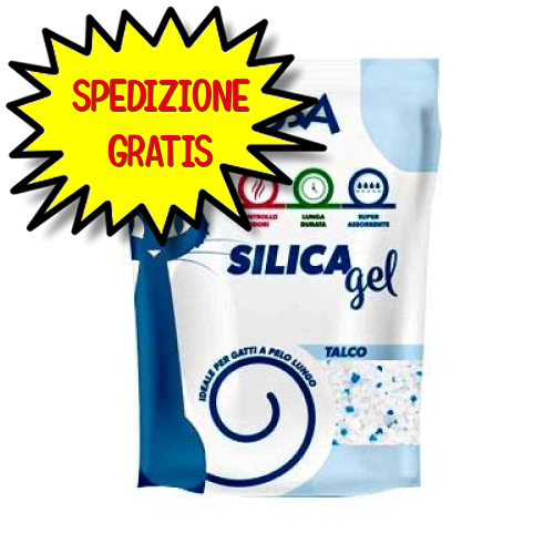 PREZIOSA SILICA GEL LETTIERA  PROFUMATA AL TALCO 4 KG