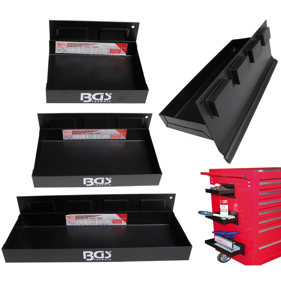 set 3 vaschette portaminuteria magnetiche - codice bgs67150 BGS officina
