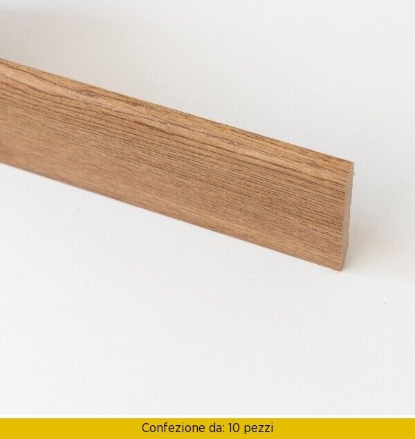 Battiscopa in MDF 1 x 7 x 240 cm 10 Pezzi Rovere Medio 733188 Dechome