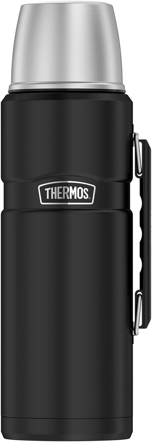 THERMOS Thermos King in acciaio inox, nero 1,2 l, thermos con bicchiere L