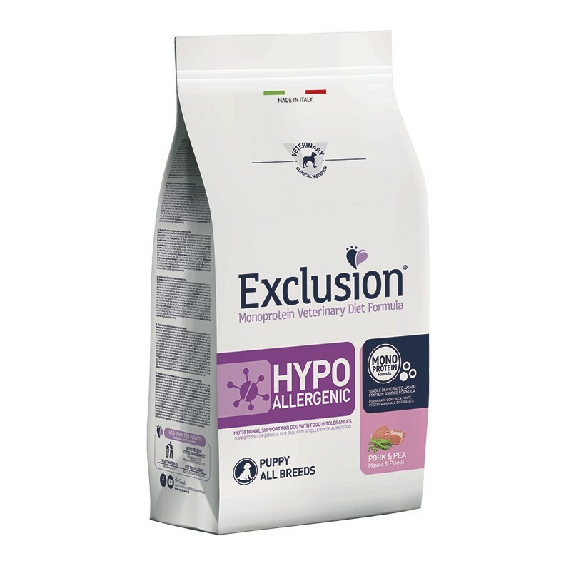EXCLUSIO PUPPY ALL BREEDS HYPO MAIALE E PISELLI 2KG