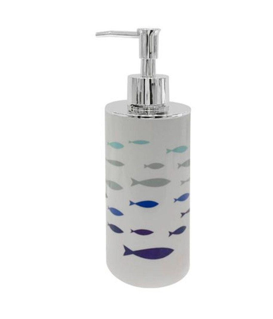 Dispenser Porta Sapone Liquido Cilindrico Fantasia Pesciolini Arredo Bagno 69880