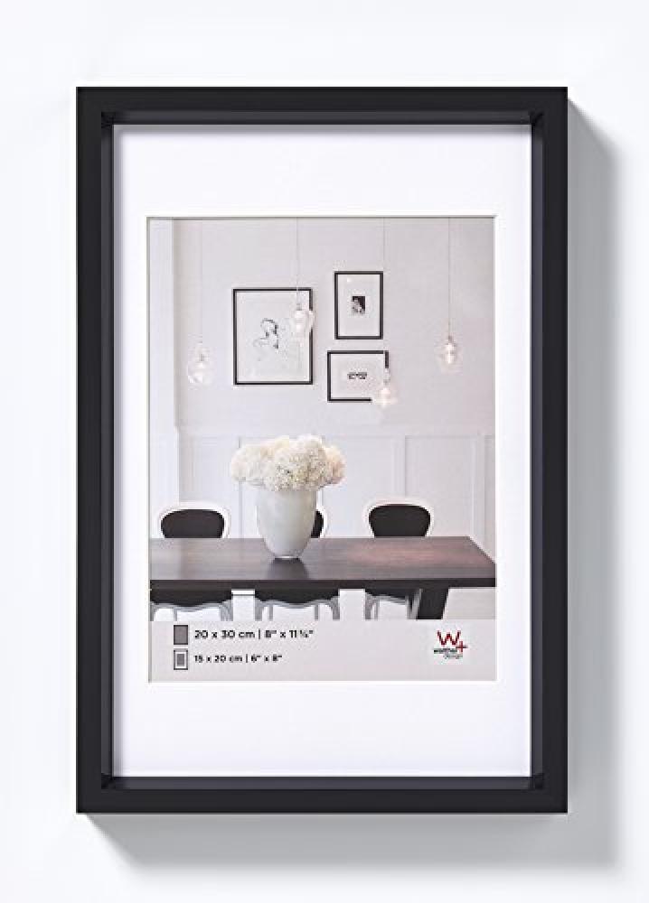 (TG. 50 x 60 cm) Walther Design Steel Style Cornice portafoto, Nero, 50 x 60 cm