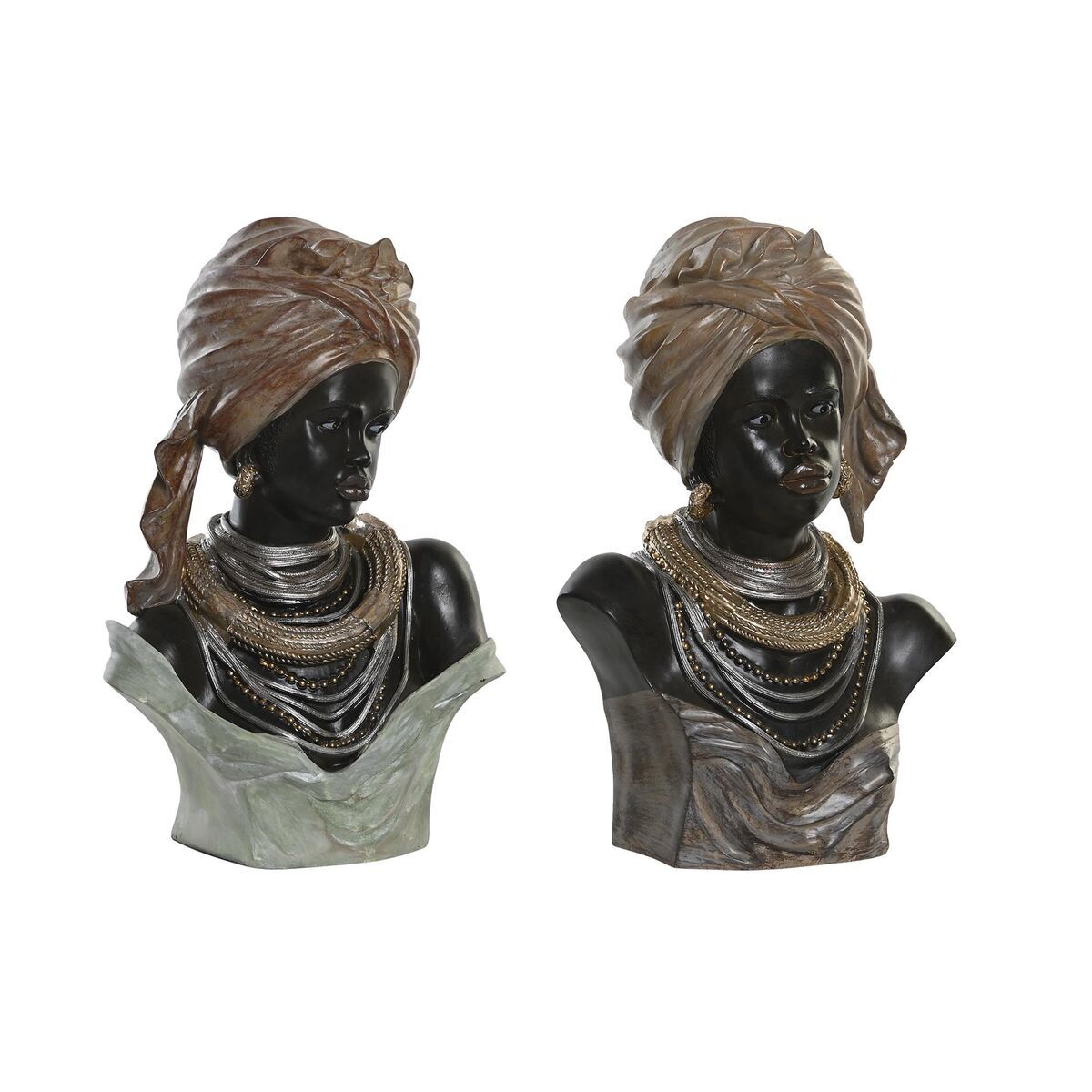 Statua Decorativa DKD Home Decor 26 x 17 x 40 cm Nero Beige Coloniale African