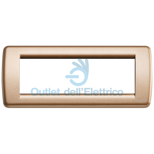 VIMAR 16756.22 PLACCA RONDO'METALLO 6P BRONZO