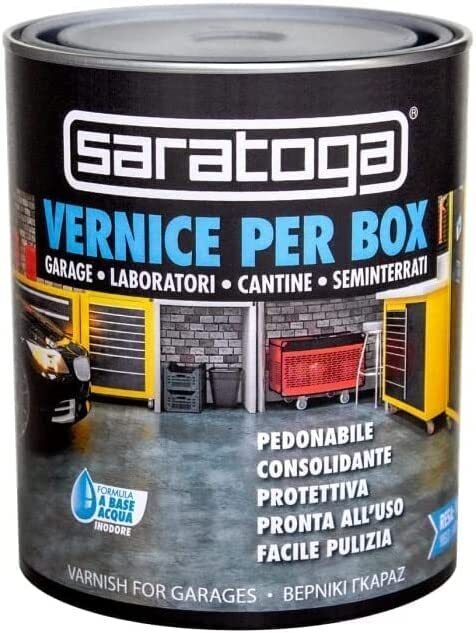 Saratoga Vernice TRASPARENTE per pavimentazioni per box garage laboratori cantin