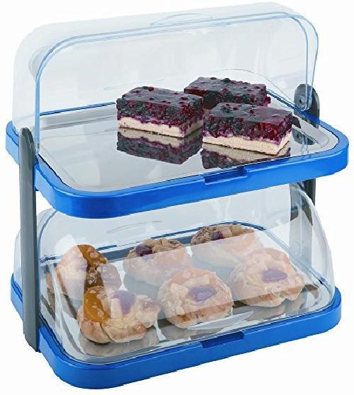 APS Buffet Showcase"Double Decker" - 2 cofani trasparenti roll-top che si aprono