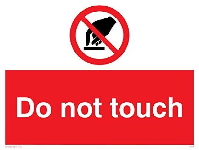 Viking segni pa644-a3l-ac"Do Not touch" Sign, composito di alluminio, 300 mm alt