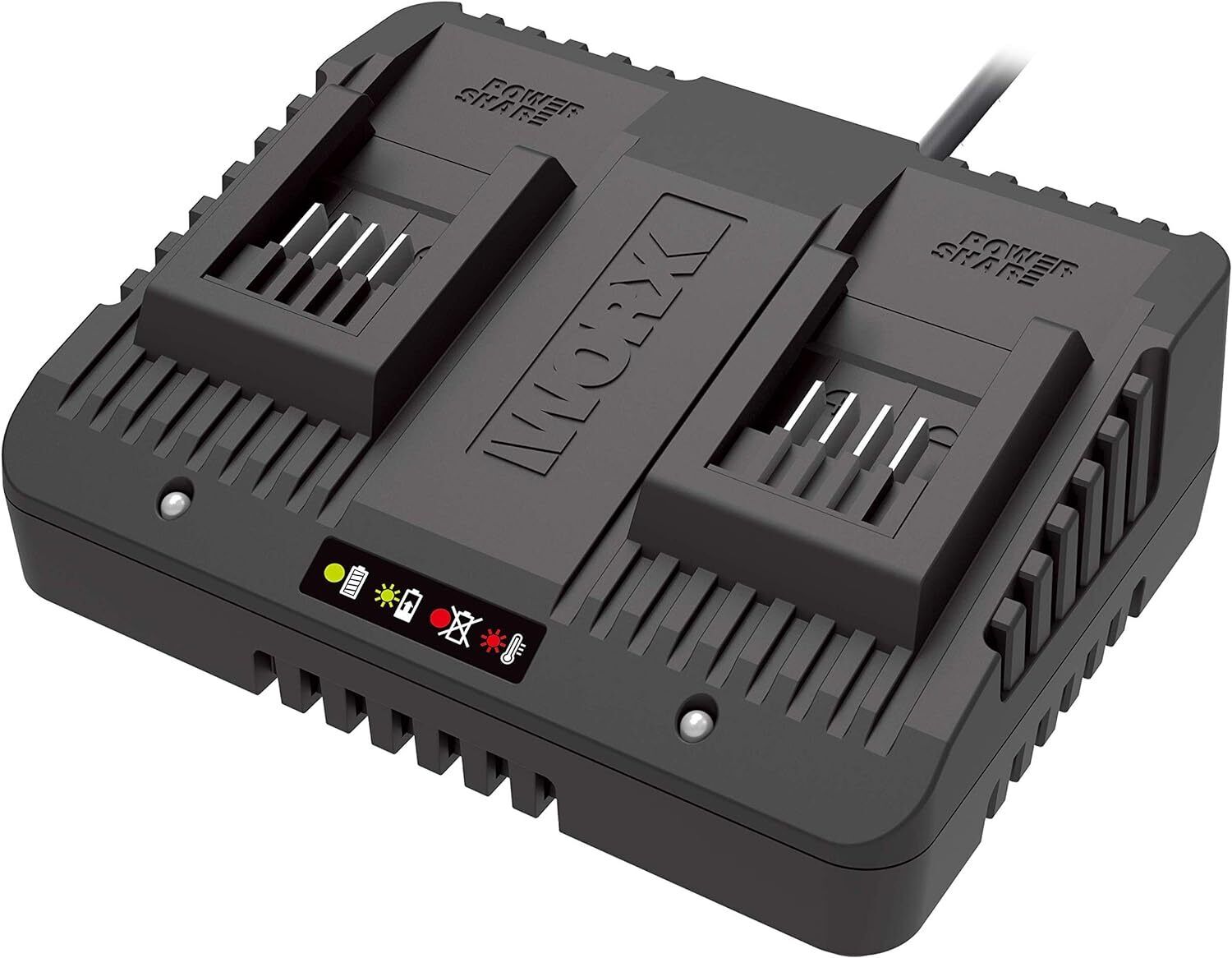 Worx WA3772 caricatore 20V doppio da 2Ah - 50W