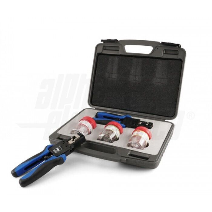 Kit VALIGETTA PINZA 98-155 E CONNETTORI RJ45 TEC. PASSANTE ALPHA ELETTRONICA