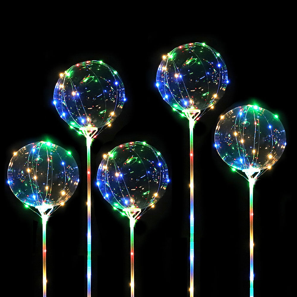 1 PALLONCINO LUMINOSO LED MULTICOLOR CRYSTAL BALLON 18" POLLICI
