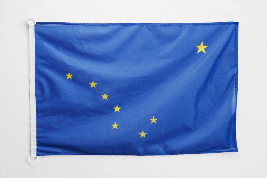Pavillon nautique Alaska 45x30cm - Drapeau de bateau Etat américain - USA - Etat