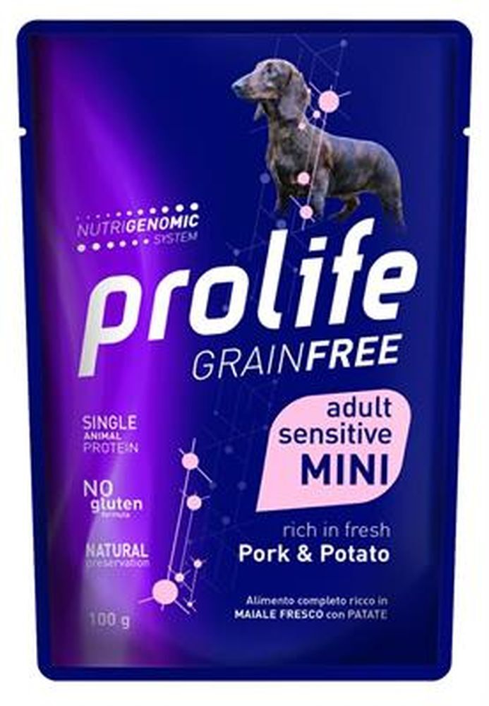 PROLIFE DOG 100gr Grain Free Sensitive Adult Mini Maiale e Patate