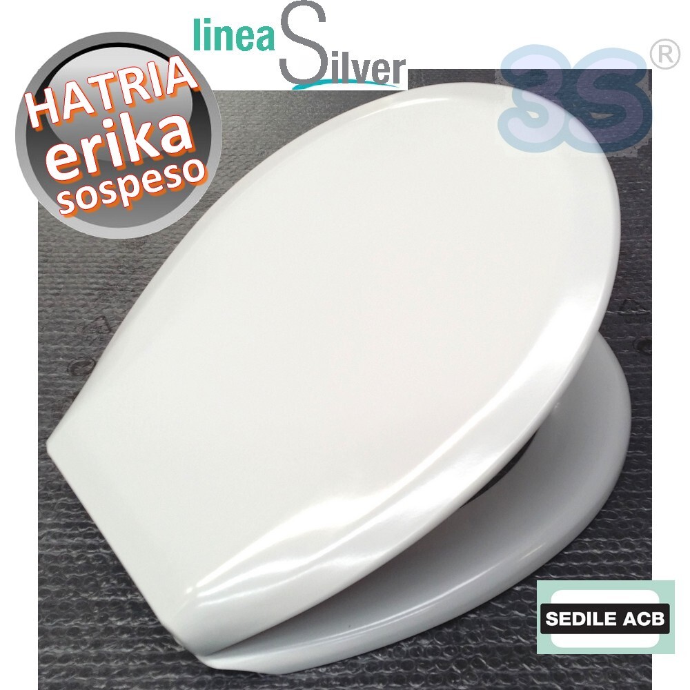 Sedile per wc ERIKA sospeso Hatria in termoindurente - ACB Ercos Silver