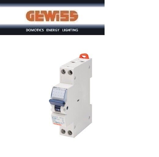 INTERRUTTORE MAGNETOTERMICO GEWISS 2 POLI  10A GW90046