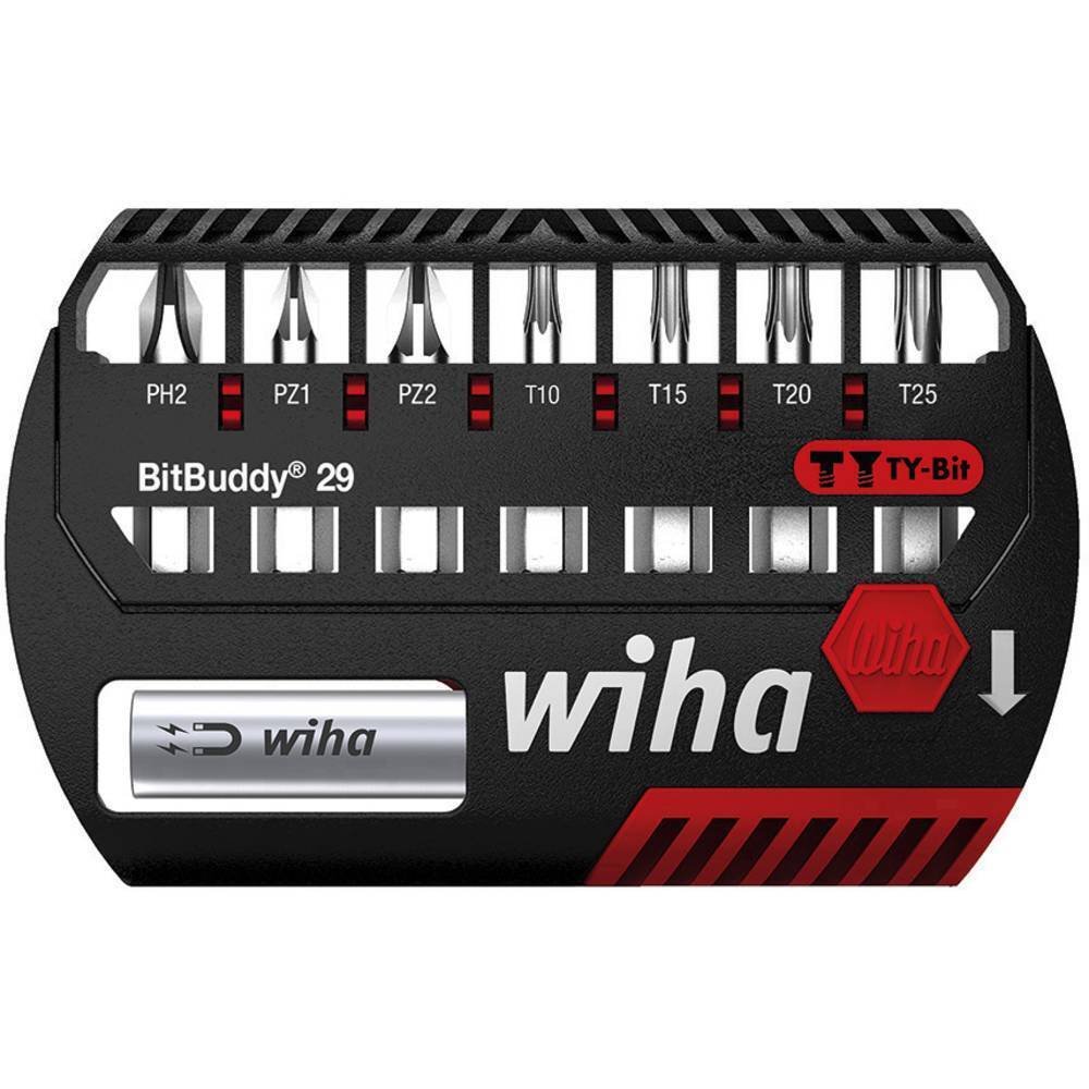 Wiha 42138 Kit inserti 8 parti Croce Phillips, Croce Pozidriv, TORX Plus