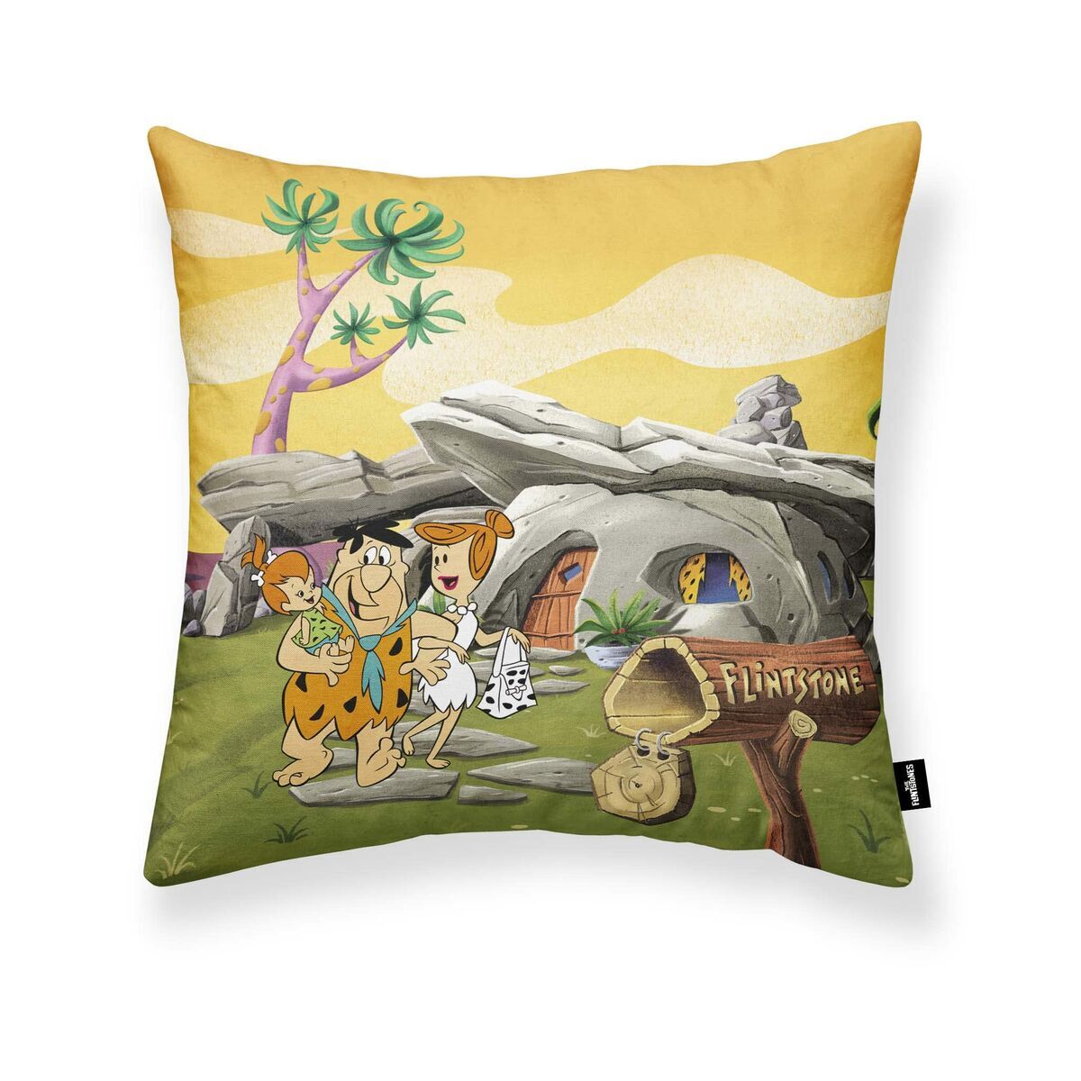 Fodera per cuscino The Flintstones Family Flintstones A Multicolore 45 x 45 c