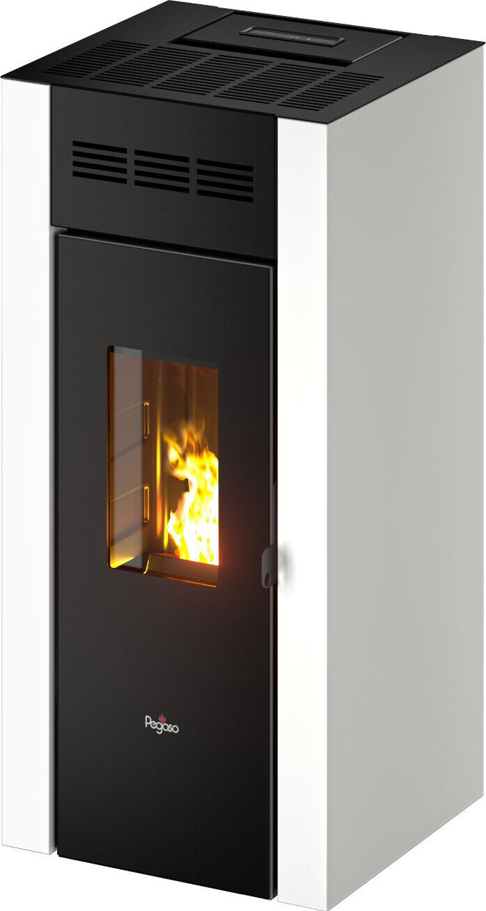 Pegaso Stufa Pellet Ventilata 8.5 kW 17 kg Volume 238 m3 Bianco 7022001 Elane 9