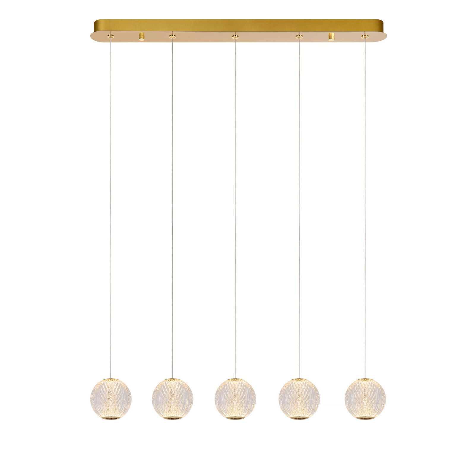 Lucide Lampada a sospensione moderna con 5 diffusori LED dimmerabili lineari in