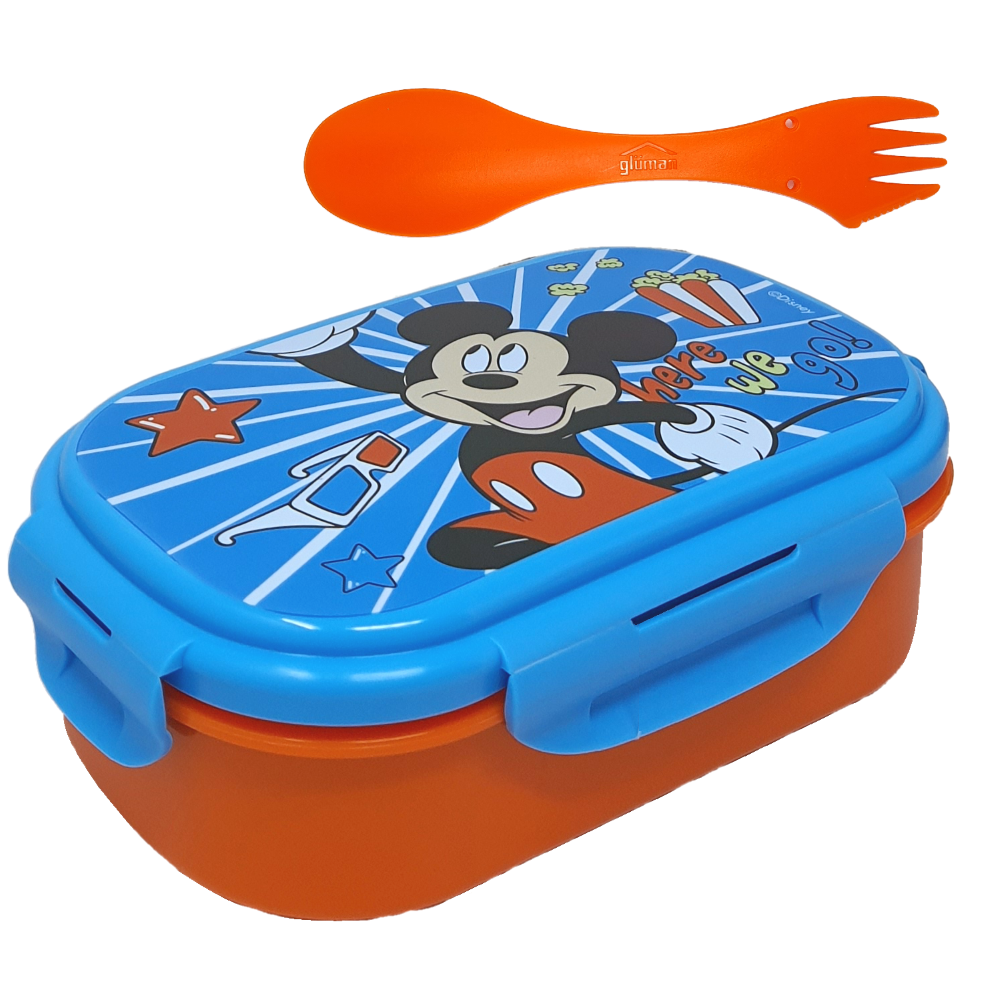 PORTAMERENDA TOPOLINO DISNEY CON POSATA 3 IN 1 PORTAPRANZO MULTISCOMPARTO