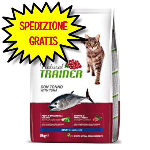 TRAINER NATURAL GATTO ADULT TONNO 3 KG OF