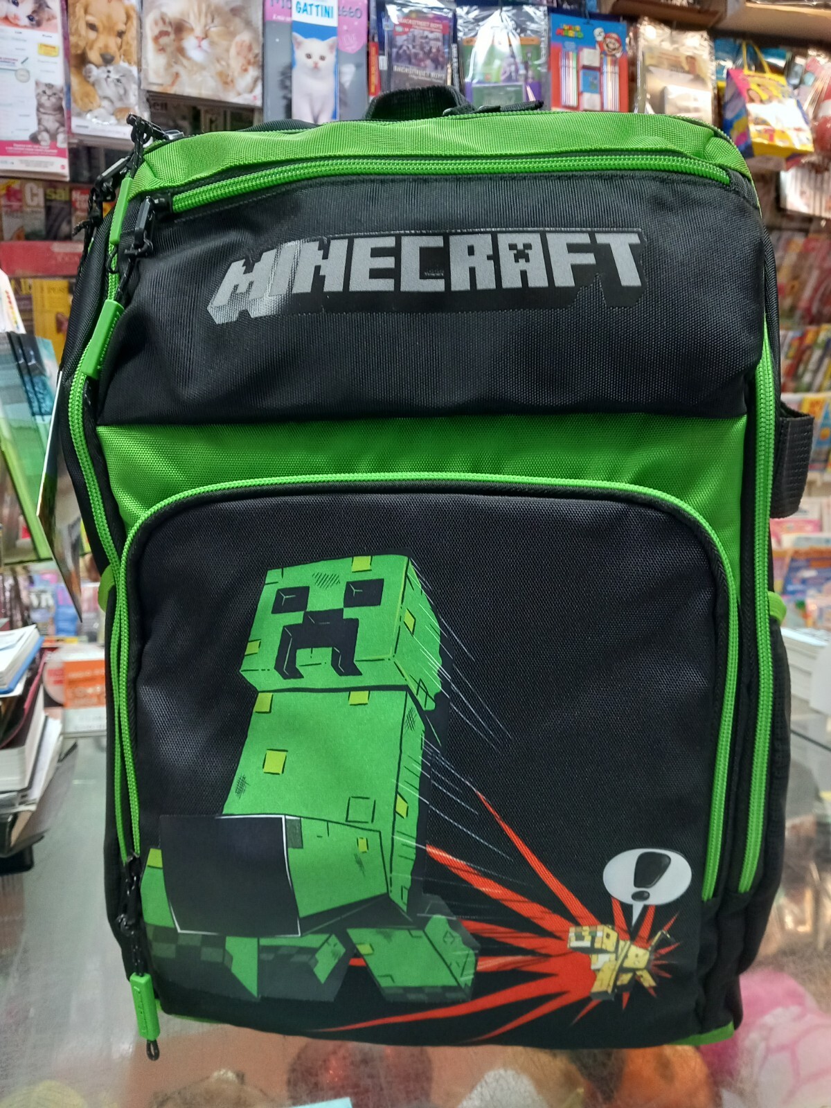 ZAINO MINECRAFT BIG verde e nero scuola/tempo libero ORIGINALE