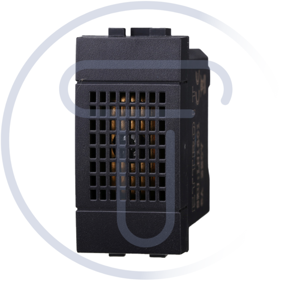 Modulo suoneria, serie Space, nero, 6A, compatibile con serie BTicino Living