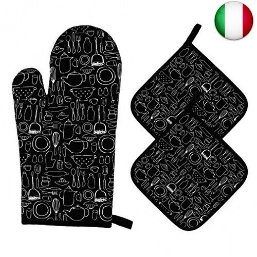Guanti da Forno e Presine da Cucina Set di Guanti da Forno Resistenti al Calore