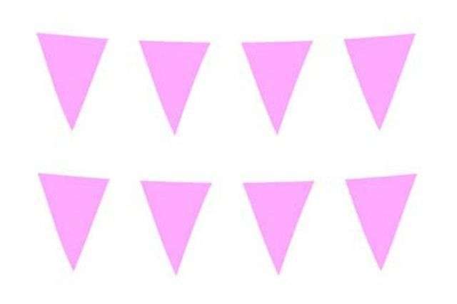FESTONE BANDIERINE ROSA DI PLASTICA