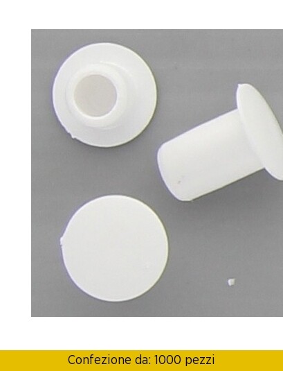 Copriforo Plastica mm 6 Bianco pz 1000 44007 Giampiero Marazzi