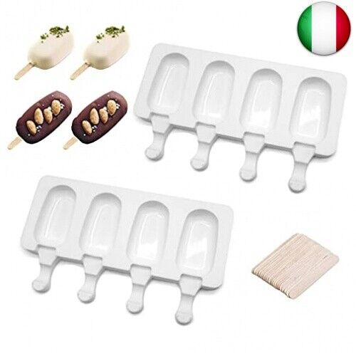 Stampi per gelato a stelo, 8 stampi per popsicle, stampi per gelato in silicone