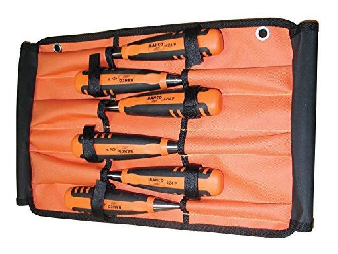 Bahco Bevel Edge Chisel Set (6) In Roll 424-P 6-Rol