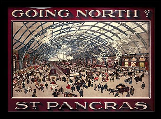Pyramid International ST Pancras Stampa con Cornice Memorabilia, Multicolore, 30