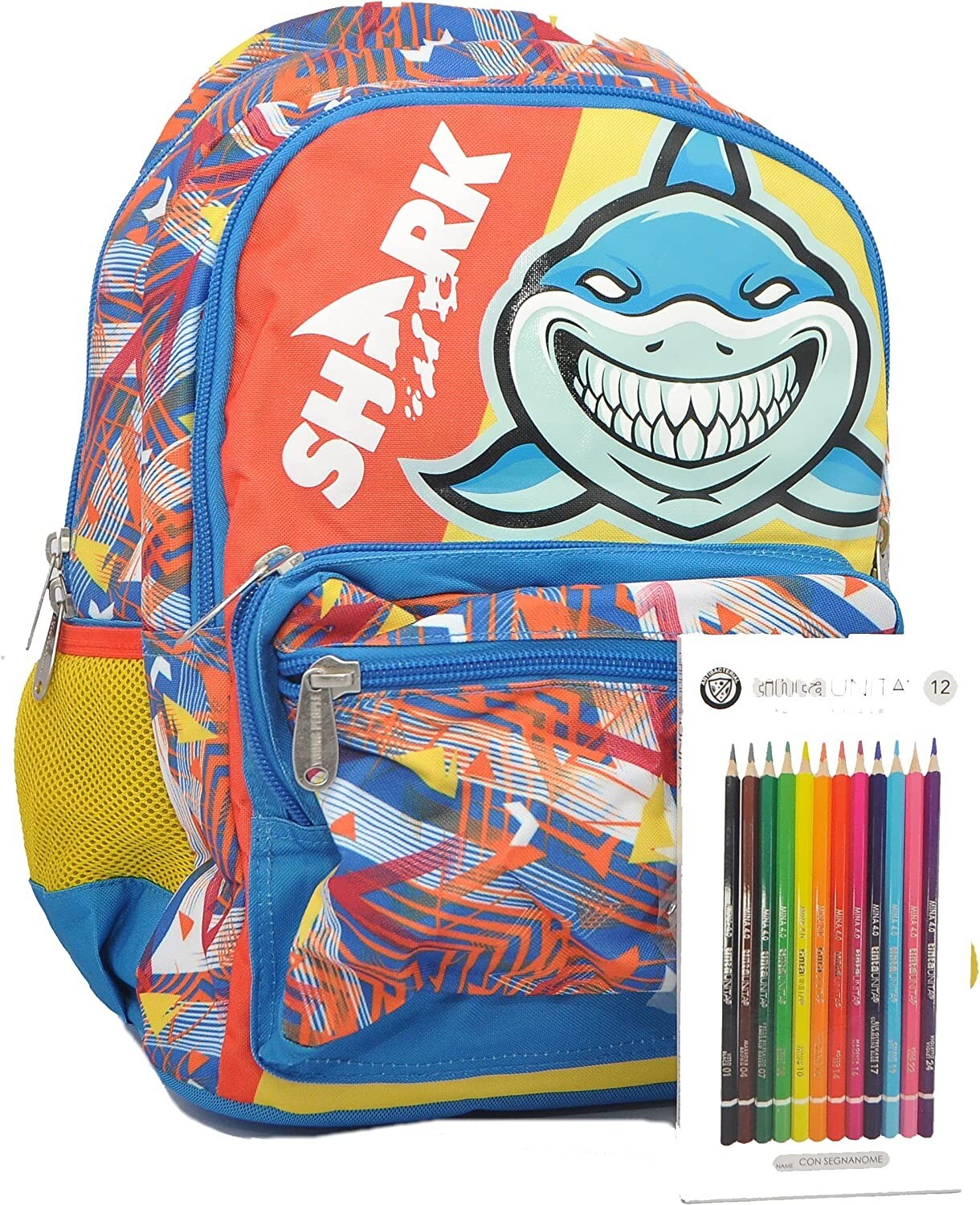 ZAINO SCUOLA ORGANIZZATO BOY YOUNG PEOPLE STARTER+MATITE COLORATE