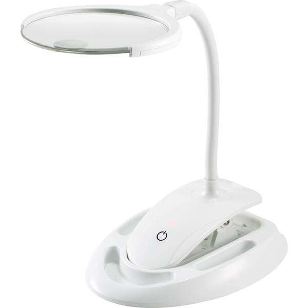 2126184 toolcraft wsl 006 lampada di ingrandimento a led con morsetto da tavolo
