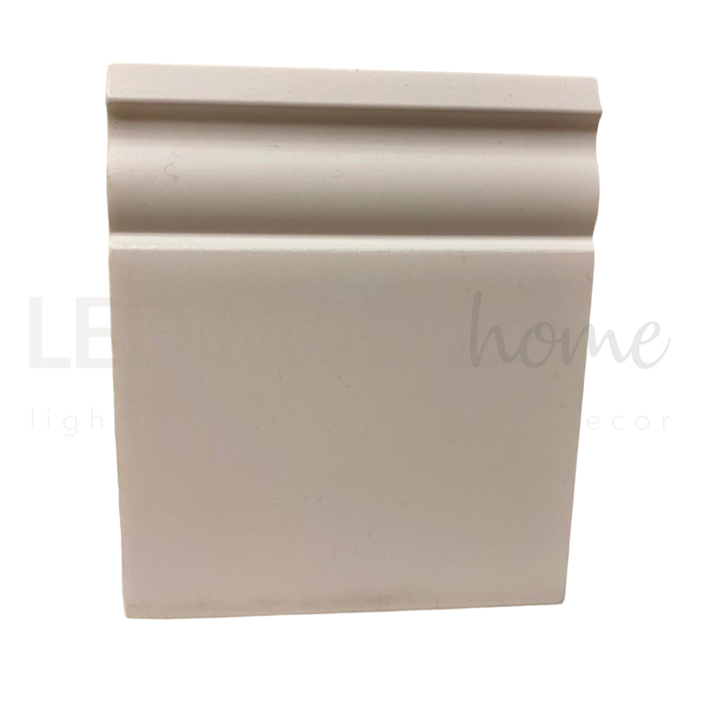 Battiscopa  duropolimero alto ducale bianco 2000x120x10mm