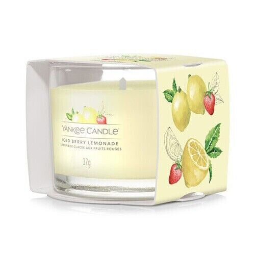 YANKEE CANDLE CANDELA PROFUMATA SIGNATURE VOTIVE VETRO MINI ICED BERRY LEMONADE