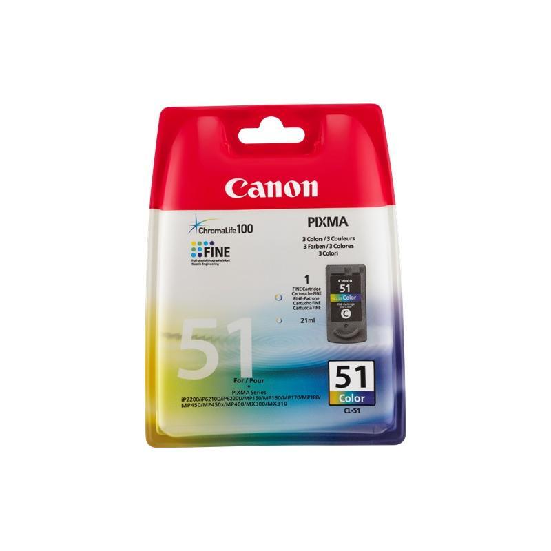 CARTUCCIA ORIGINALE CANON CL-51 COLORE 0618B001 PER CANON PIXMA IP2200 MP150 MP1
