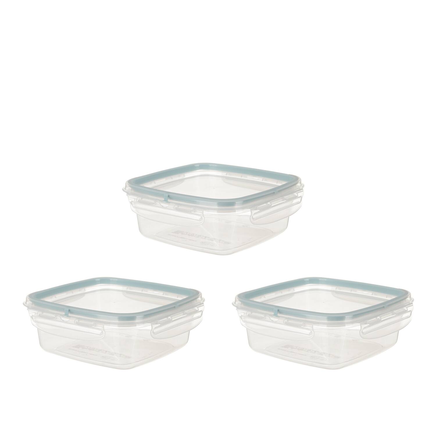 SNIPS Set contenitori salvafreschezza quadrati, in plastica trasparente